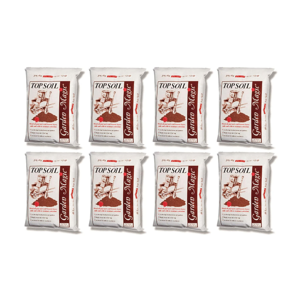 Michigan Peat Garden Magic Organic Potting Topsoil Mix, 40 lb, 8-Pack | Moisture Retaining Organic Blend for Indoor and