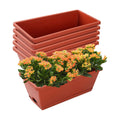 CHUKEMAOYI Window Box Planter, 7 Pack Plastic Vegetable Flower Planters Boxes 17 Inches Rectangular Flower Pots with