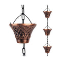 Rain Chains for Gutters Outside Copper Rain Chain 8.5FT 12 Cups | Rain Catcher Chain for Heavy Rain,Rust