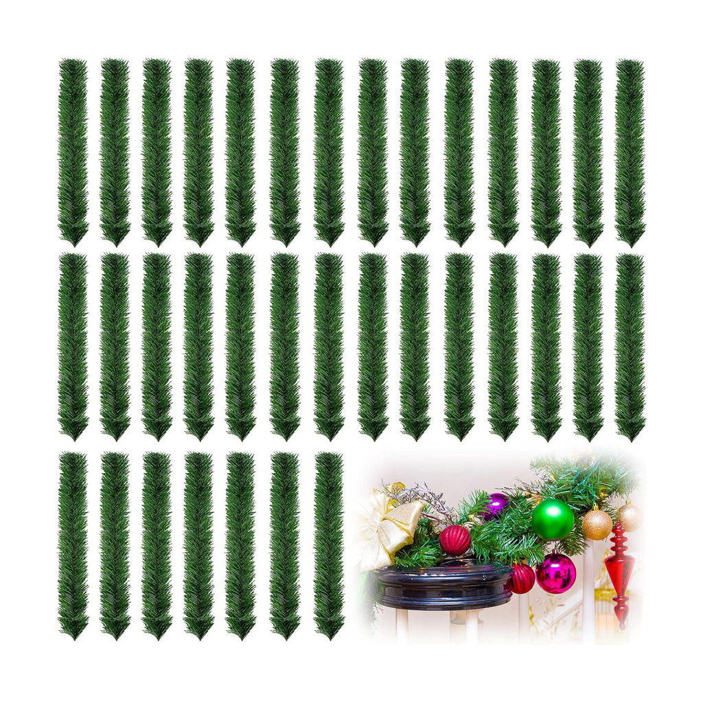 35 Pcs Christmas Garland Ties for Banister 14 Inch Artificial Pine Needles