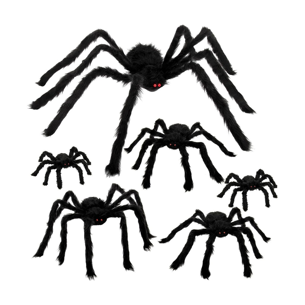 Colovis 6 Pcs Large Scary Halloween Spider Decorations for Outdoor, Yard