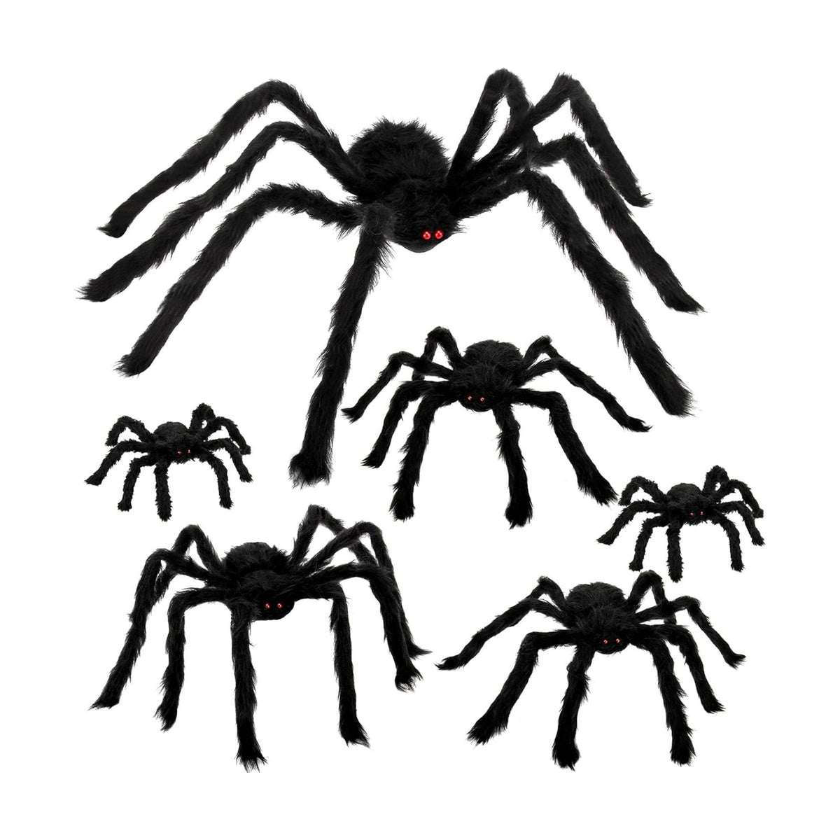 Colovis 6 Pcs Large Scary Halloween Spider Decorations for Outdoor, Yard