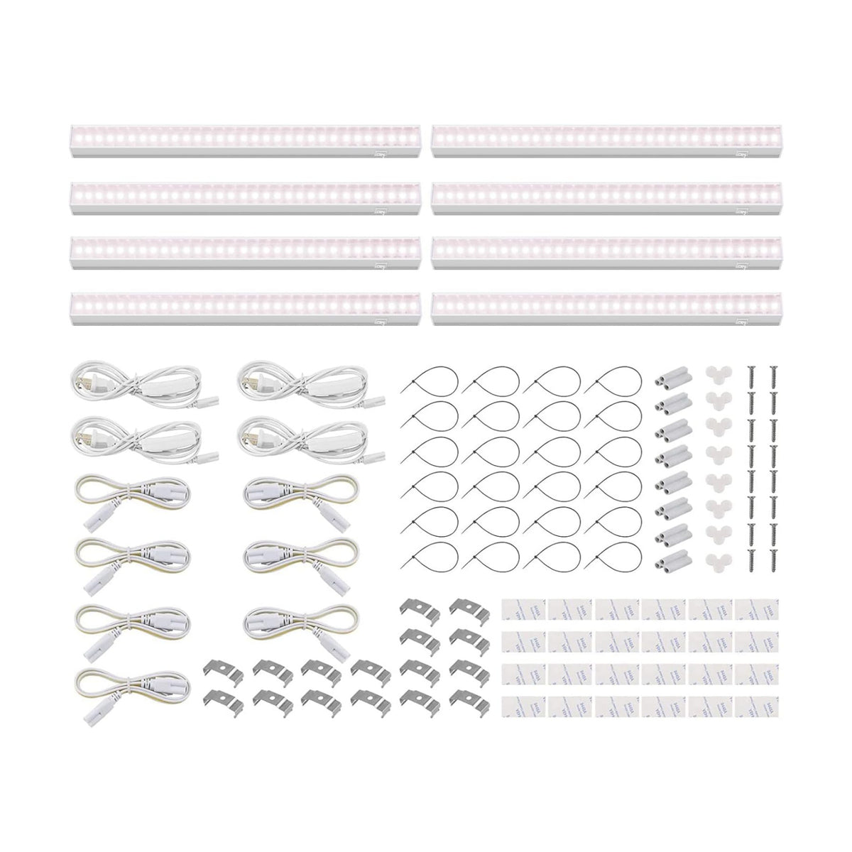 Barrina T5 Plant Lights, 5W LED Grow Light Strip, 1FT White Cover, 8 Packs