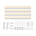 Barrina Grow Lights for Indoor Plant, Full Spectrum, T5 1FT Yellow, 4 Packs | White Cover Plant Growing Lamp, LED Grow