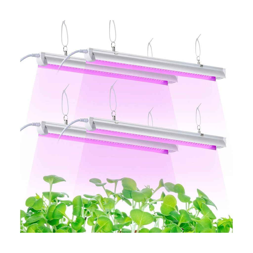 Grow Light, 2ft T8,100W(4 x 25W, 600W Equivalent), Super Bright, Full Spectrum Sunlight Plant Light, LED Grow Light