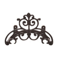MyGift Brown Heavy Duty Cast Iron Outdoor Garden Water Hose Hanger | Wall Mounted Hose Reel with Vintage Scrollwork