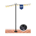 10FT String Light Pole for the Outdoor, Heavy Duty Metal Lighting Stand Pole for Hard Soil Wood Backyards Patio