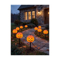 Halloween Pumpkin Pathway Lights, 4 Pack LED Yard Stake Lights Decor