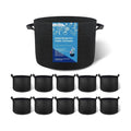 SunStream 5 Gallon Grow Bags 10 Pack | Heavy Duty 300G Thickened with Handles Nonwoven Fabric Garden Pots for Indoor