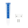 Circrane 5-Inch Capacity Outdoor Rain Gauge with Additional Hang Bracket& Stainless Steel Screws, Magnifying Scale and Numbers Design for Easy Read (Blue)