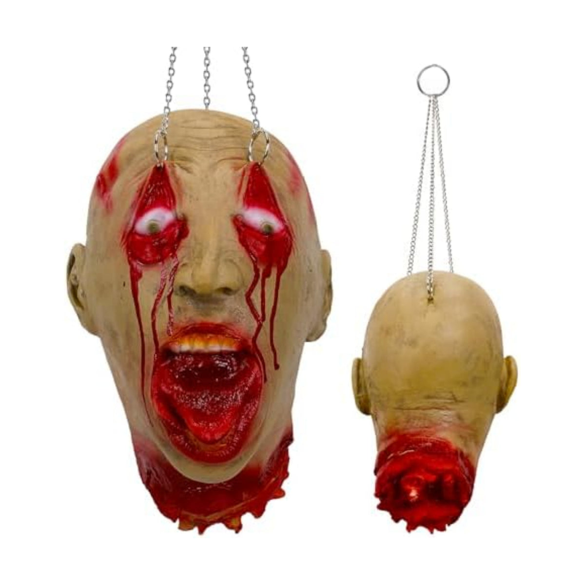Bulex Severed Head Zombie Decorations Scary Halloween Realistic Props Hanging Bloody Head Haunted Party Décor