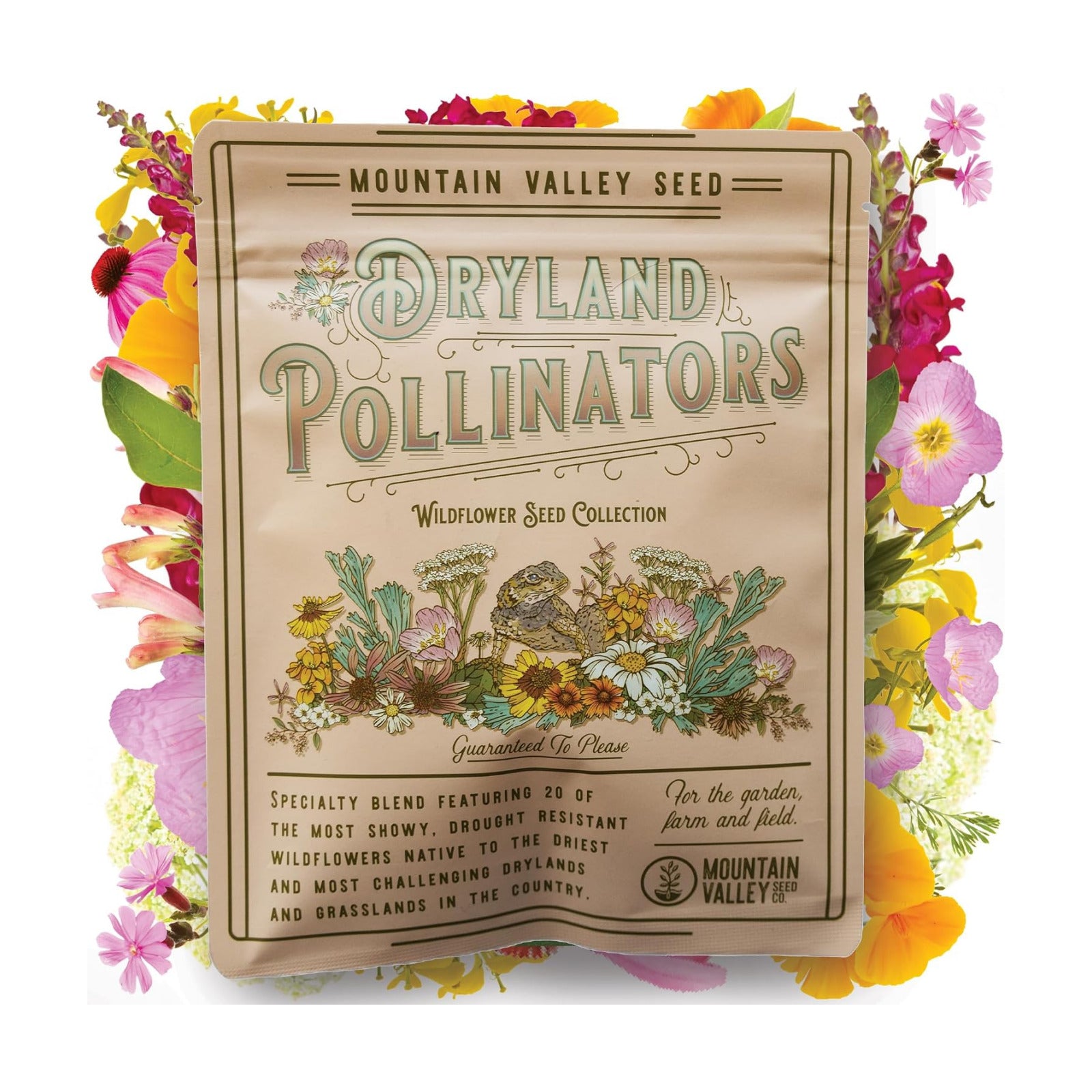 Sustainable Seed Co Wildflower Seed Bulk 2 oz 80,000 Seeds Drought-Tolerant | Mix with 20 Varieties