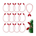 Shappy 12 Pieces Garland Ties for Banister Reusable Red White