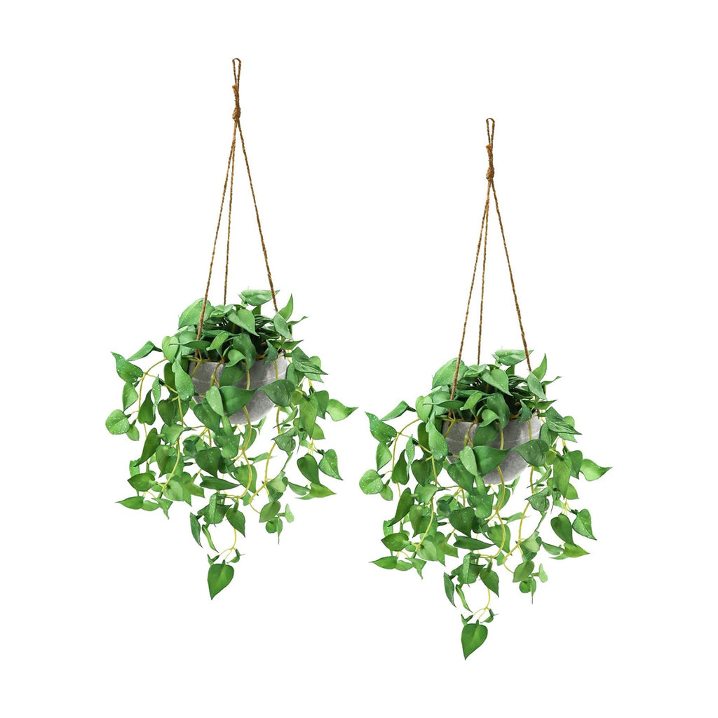 TNNTOPELE 2 Pack Hanging Plant Fake Plants with Pots for Indoor Outdoor | Artificial Hanging Plants, Faux Anthurium