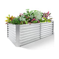 Land Guard 8×4×2 ft Galvanized Raised Garden Bed Kit, Galvanized Planter Raised Garden Boxes Outdoor, Large Metal