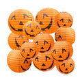 Halloween Pumpkin Paper Lanterns Set for Halloween Party Garden Decoration, Multi-Sized, Pack of 12