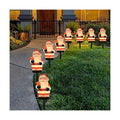 GOOTHY 2 Sets Santa Christmas Pathway Lights, 7Ft C7 Outdoor Christmas String Lights with 8 Santa Claus Marker Stakes Light, Connectable Xmas Decorations Light for Patio Yard Driveway Garden Walkway