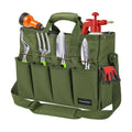 Housolution 14Inch Garden Tote Bag, 900D Standable, Dark green | Garden Tote Storage Bag with Pockets&Long Adjustable