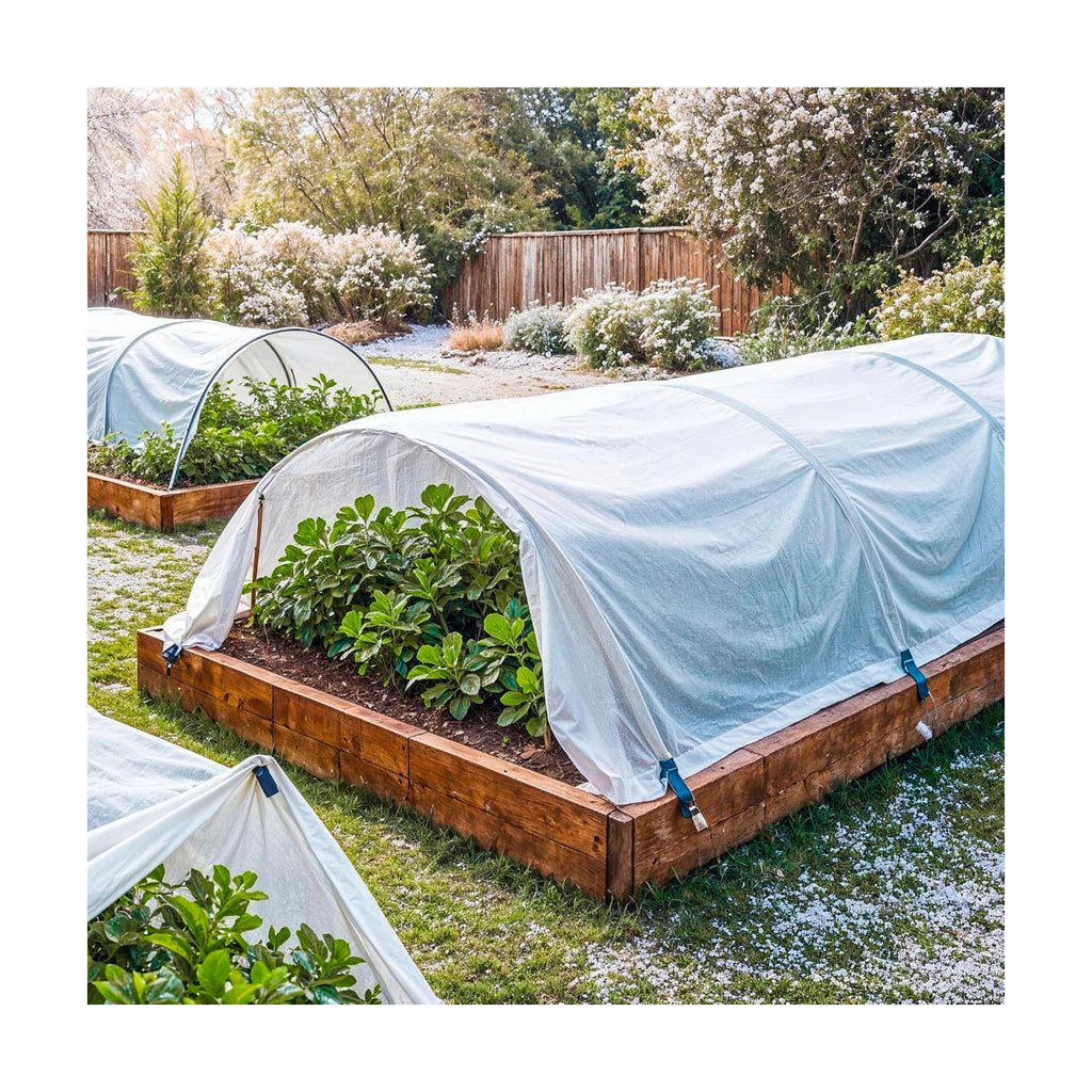 Plant Frost Blanket 10x30 ft, 50 GSM Garden Row Cover Fabric for Freeze Protection, Reusable Winter Plant Cover for