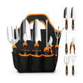 Gardening Tool Set, CHRYZTAL Stainless Steel Heavy Duty Gardening Tool Set, with Non-Slip Rubber Grip, Storage Tote