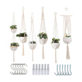 feedee Macrame Plant Hangers Indoor Macrame Hanging Planters for Indoor Plants, 6 Pack Hanging Plant Holders Indoor