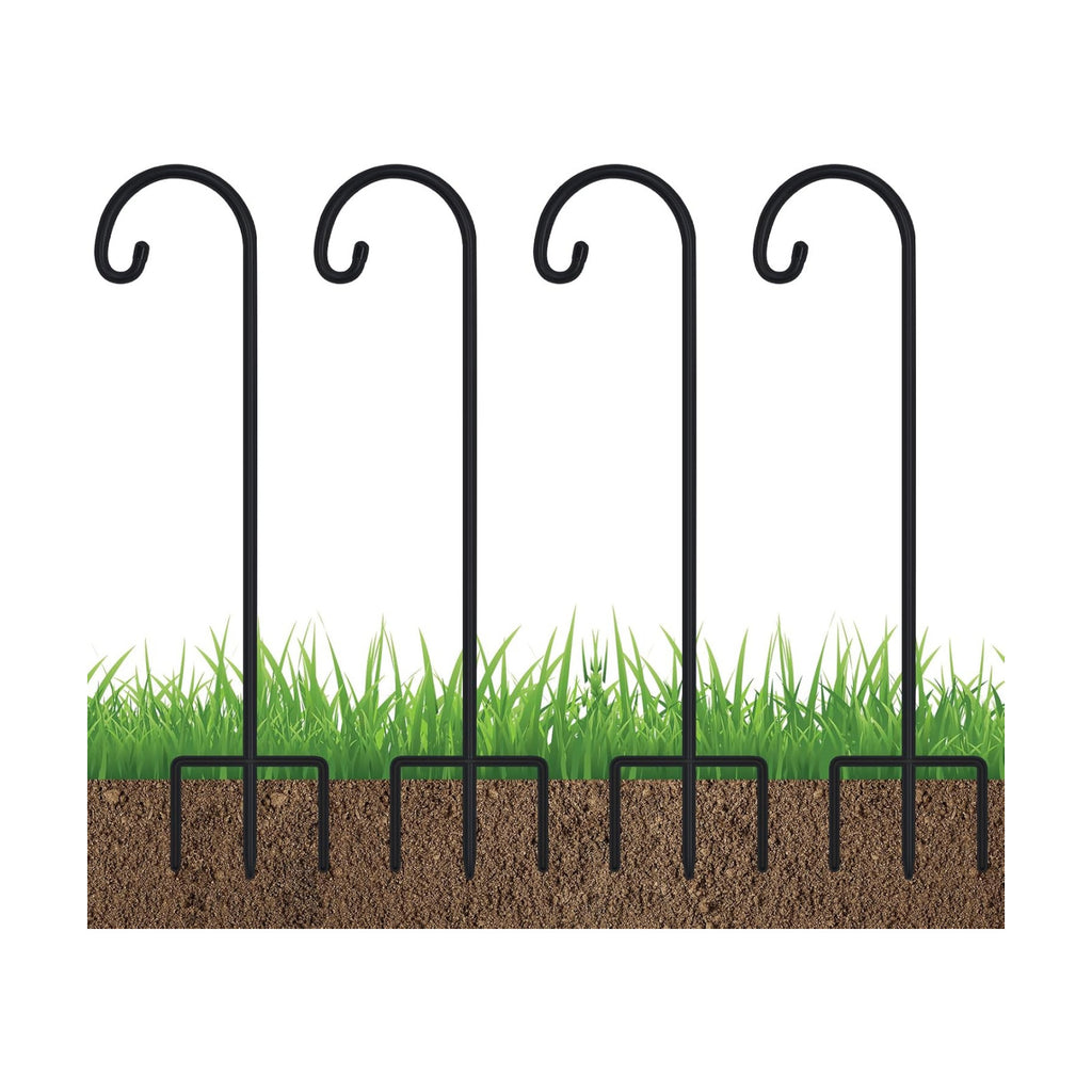 32" Small Shepherd Hooks for Outdoor, Adjustable Decorative Garden Hooks for Solar Lanterns, Hanging Plants, Wind
