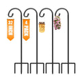 Gtongoko 32 Inch Shepherd Hooks for Outdoor 4 Pack, Adjustable Garden Hooks for Hanging Plants, Lanterns, Solar Lights