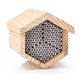 WHITEHORSE Premium Cedar Bee House - 6” Long Replaceable Tubes - Perfect for Mason Beekeeping - an Insect Hotel Built