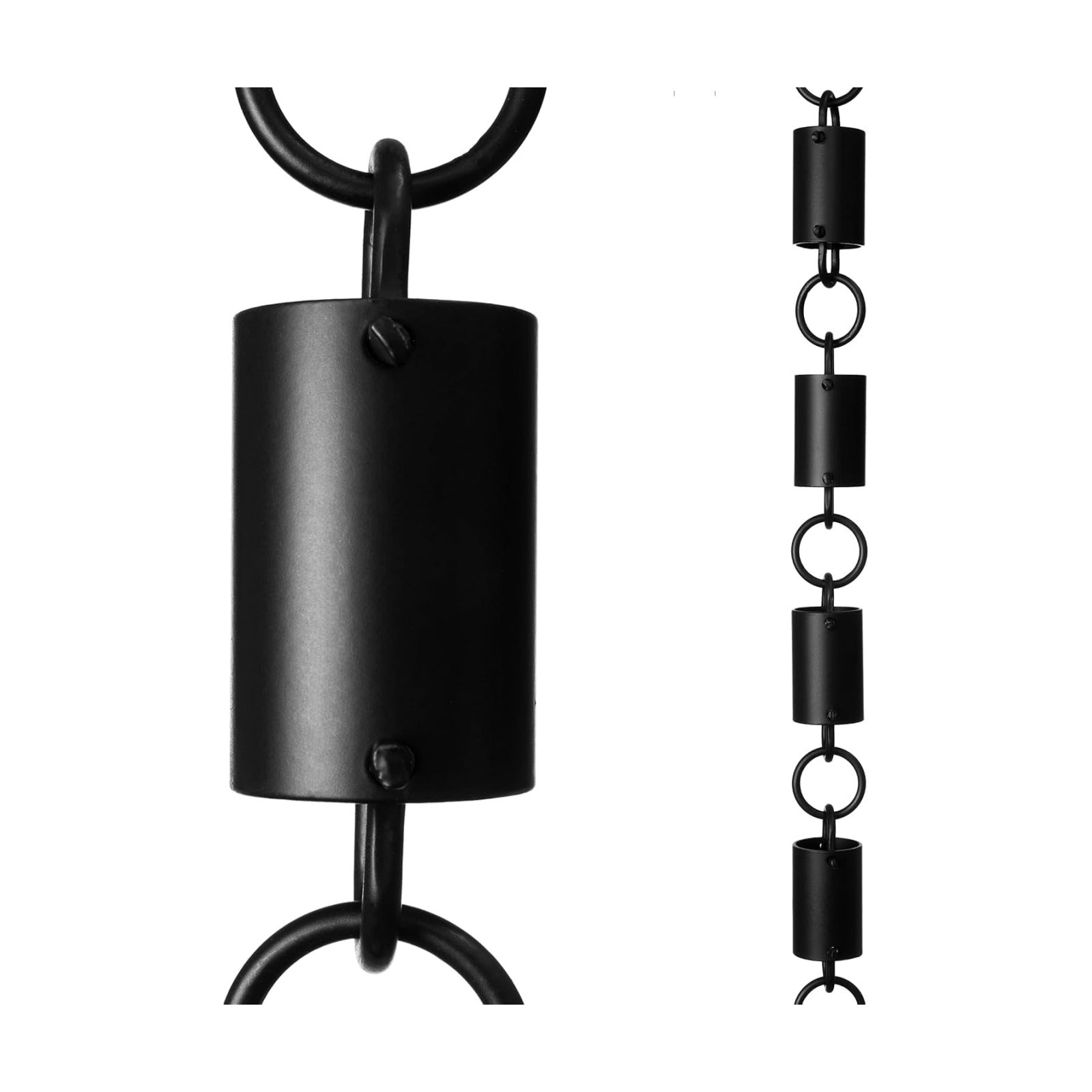 Monarch Rain Chains Aluminum Cylinder Rain Chains for Gutters – 8.5 ft Decorative Rainchain Outdoor Durable Heavy Duty