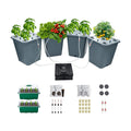4 Hydroponic Buckets Kit for Plants, Hydroponics Growing System for Herbs/Tomato/Vegetables, DWC System with Air Pump &