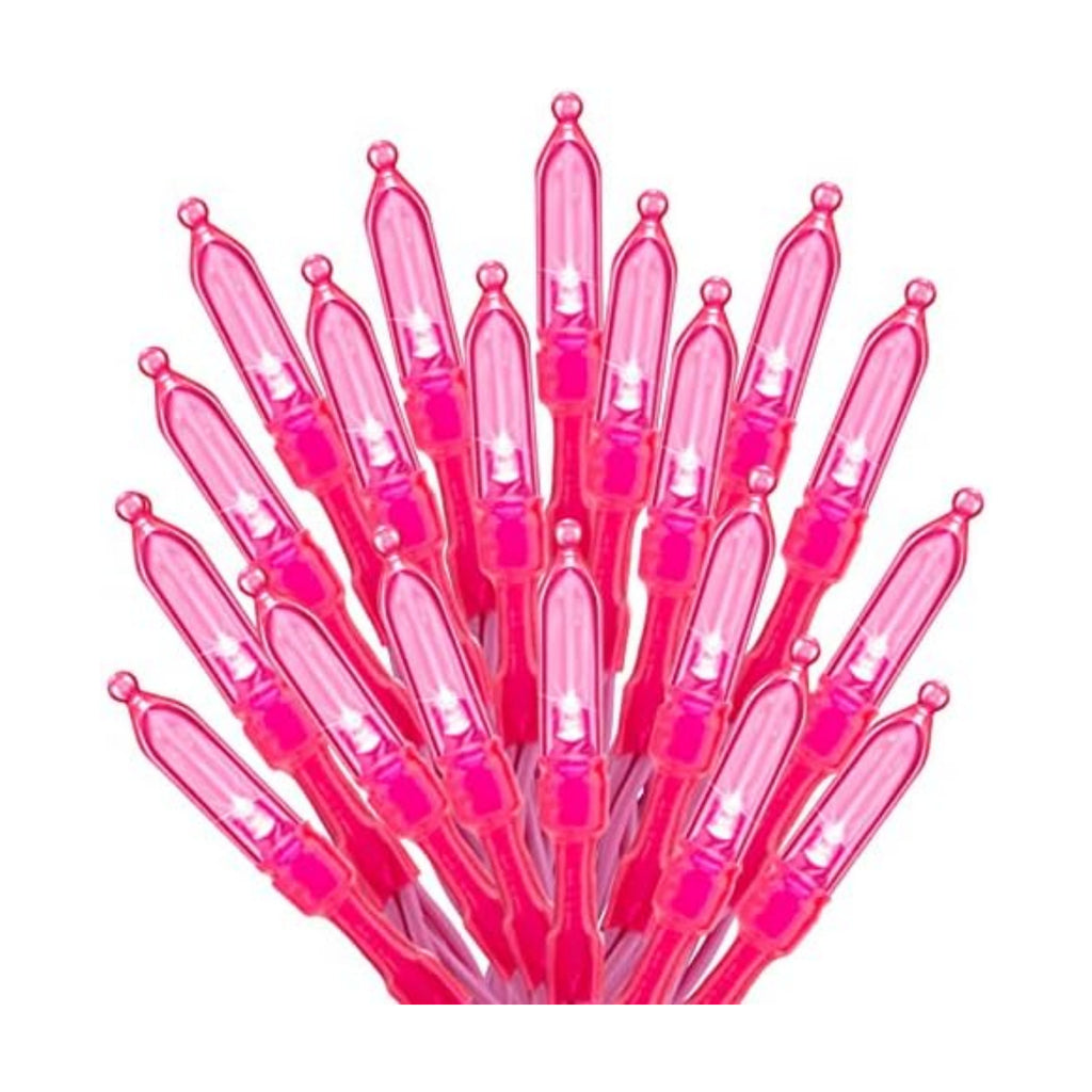 Minetom Pink Mini Christmas Lights - 39 Feet 100 LED Fairy String Lights with 8 Lighting Modes Waterproof Connectable for Indoor Outdoor Xmas Tree Garland Wreath Holiday Valentine's Day Decoration