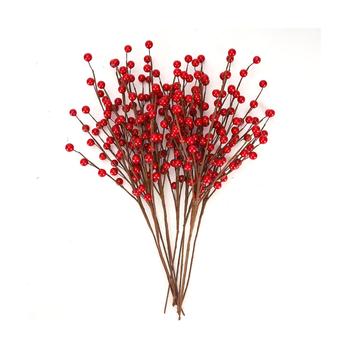 Christmas Berries Picks Red 14 Inches Set of 12 Tree Topper Decor