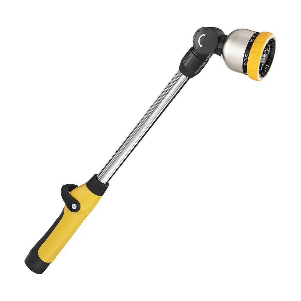FANHAO 16 Inches Garden Watering Wand, 180° Rotating Head Hose Wand with Thumb Control Shut Off Valve 8 Patterns Heavy