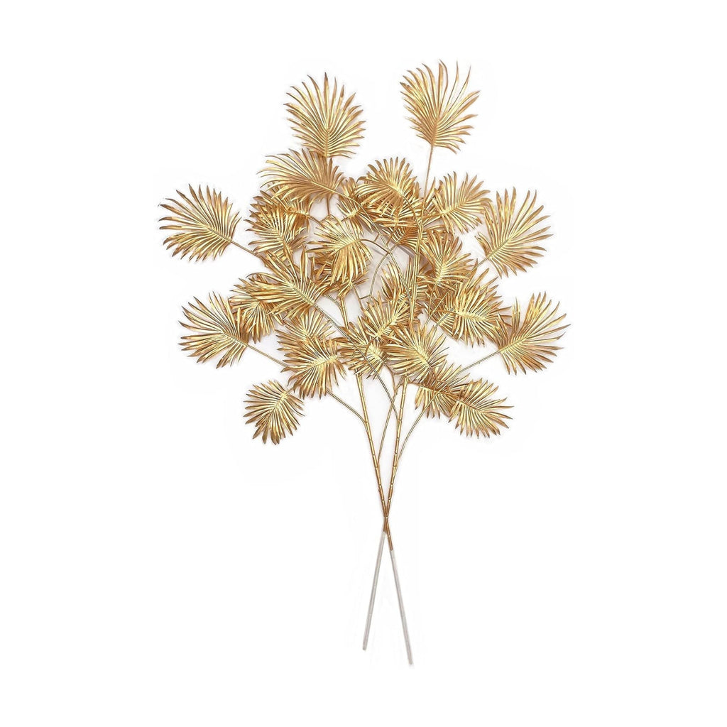 PASYOU Artificial Plants for Christmas Decor, Gold Plastic Grass Fake Shrubs Leaves Indoor Outdoor Home Garden Party Hotel Verandah Wedding Event Faux DIY Decoration - 30 Inch Golden 2 Bunches