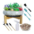 ARTKETTY Succulent Pots with Drainage - Large Succulent Planters with 2.2lb Mix Horticultural Lava Rock Pebbles