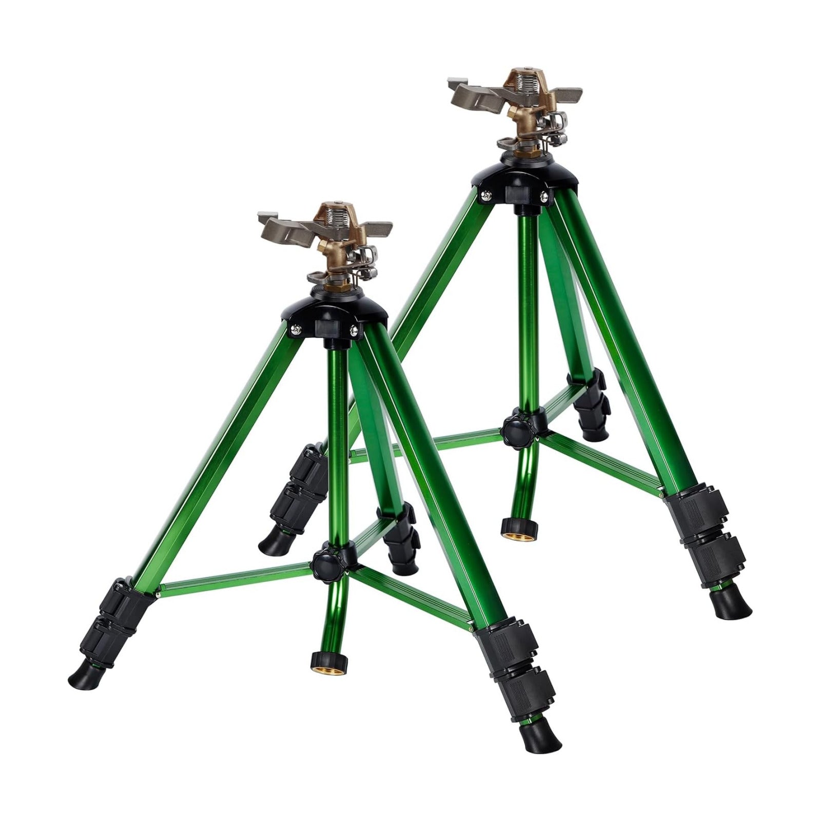 Biswing Impact Sprinkler Head on Tripod Base, Heavy Duty Lawn Sprinklers, 360 Degree Large Area Irrigation, Metal