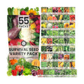 55 Vegetable Seed Packets | Survival Variety Pack | 2026 Season | Individually Packed Vegetables, Herbs and Fruits