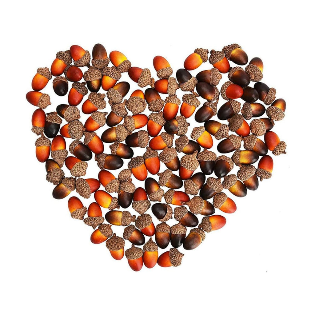 50 Pcs Artificial Small Acorn Fake Nutty Craft Acorns Autumn Vase Filler Decorations for Home