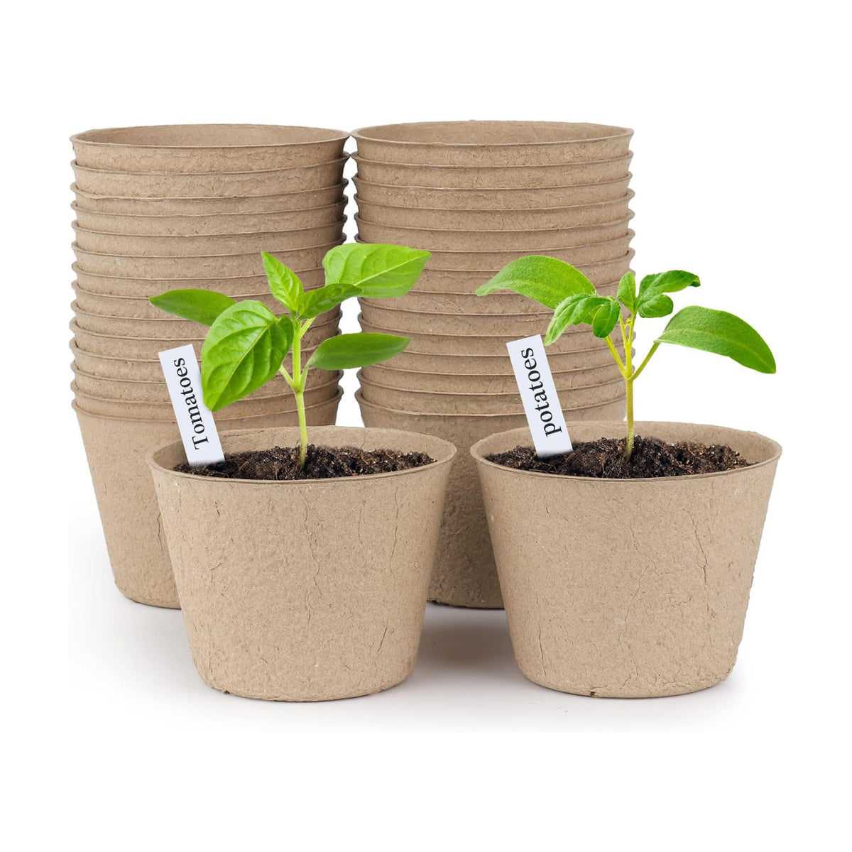 homenote 30 Pcs 4 Inch Peat Pots,Nursery Plant Pots,Seed Starting Pots