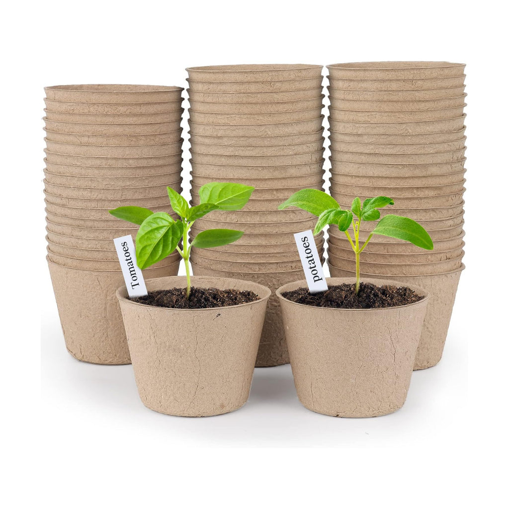 homenote 60 Pcs 4 Inch Peat Pots,Nursery Plant Pots,Seed Starting Pots