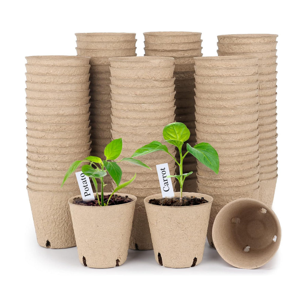 homenote 120 Pcs 3.15 Inch Peat Pots,Nursery Plant Pots,Seed Starting Pots