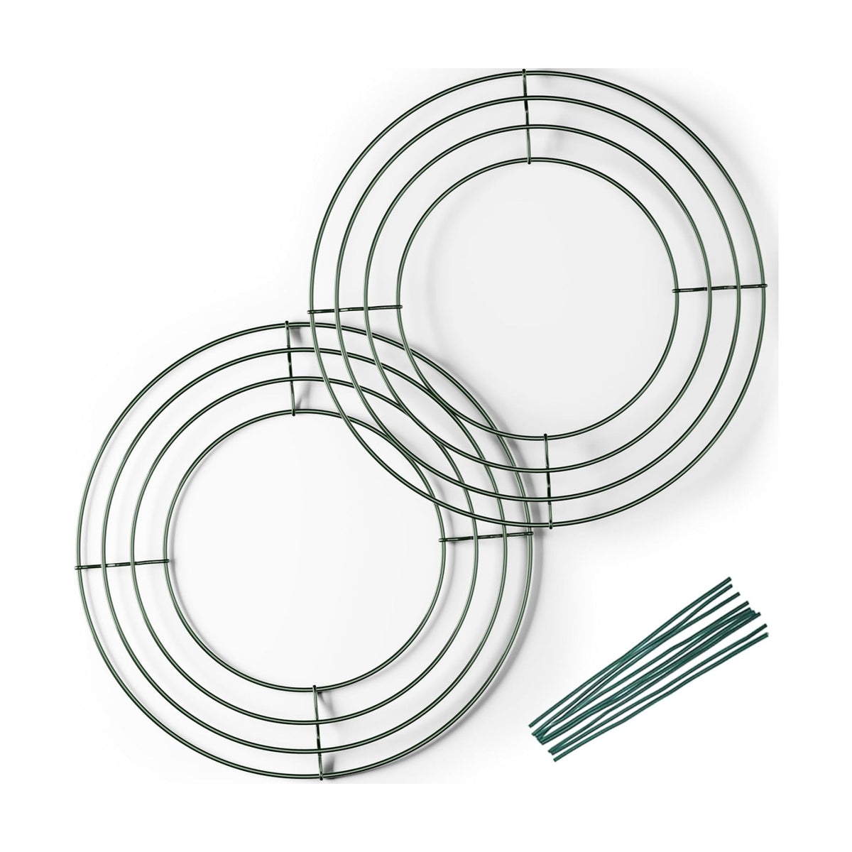 2-Pack 08 Inches Wire Wreath Frame – Round Metal Wreath Form