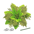 FurRain Christmas Poinsettia Artificial Flowers Decorations 5.5" Christmas Tree Wreaths Garland Decoration 12 Pcs Glitter Flowers Picks Decor for Xmas New Year Wedding Party Ornaments (Green)