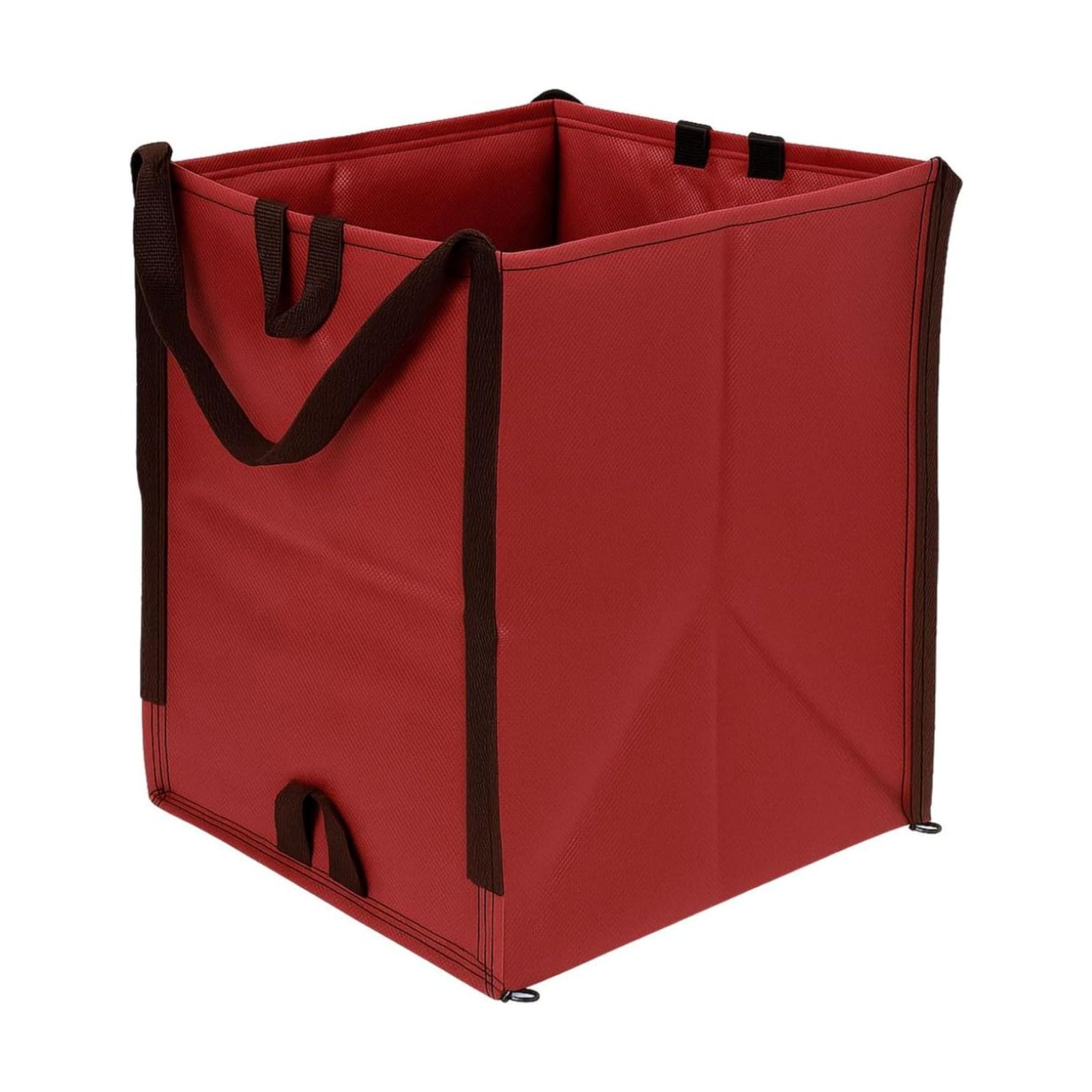 DURASACK Heavy Duty Home and Yard Bags, Red, 3 Pack | 48-Gallon Reusable Self-Standing Lawn and Leaf Bags Garbage Can