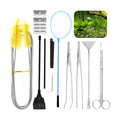 13Pcs Aquascape Tools Kit - Stainless Steel Aquarium Plant Tools - Tweezers, Scissors, Scraper, Sand Spatula for Fish