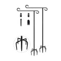 49 Inch Garden Yard Flag Stand Holder with 5 Forked Base for 12 X 18 Sign Decoration, 2 Pack