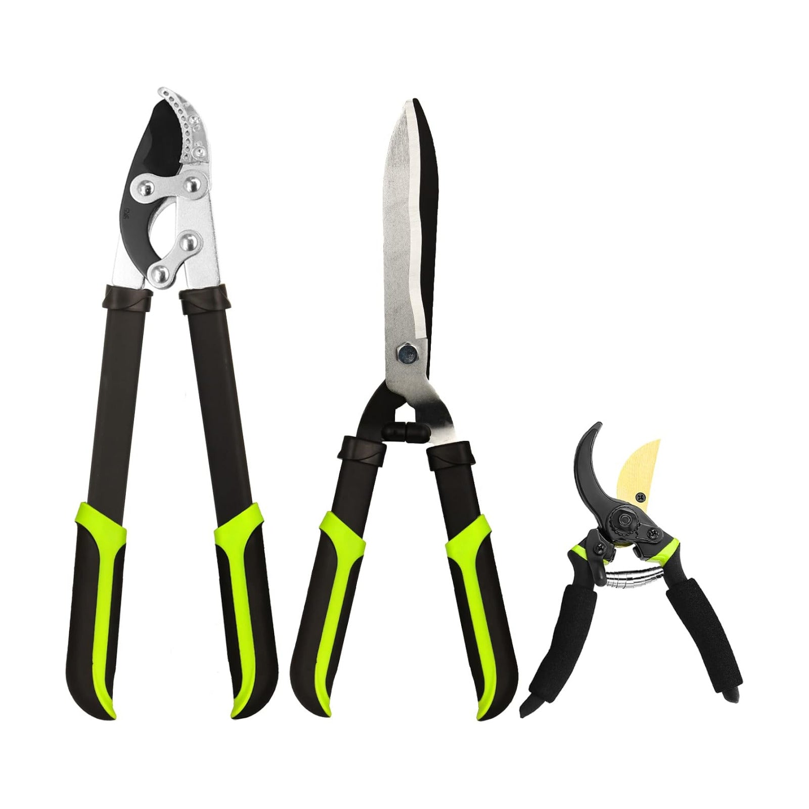 YRTSH Loppers Hedge Clippers & Pruners Combo Set 3-Piece Hedge Shears | Sharp Tree Trimmer Branch Cutter for Yard, Lawn