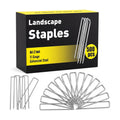 HongWay 500 Pack 6 Inch Landscape Staples, Garden Staples Pins Galvanized 11 Gauge Ground Stakes Yard Lawn Staples for