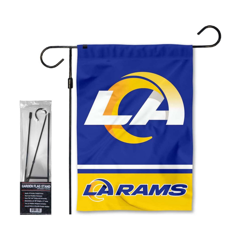 Rams LA Logo Garden Flag and Stand Pole Holder Mount