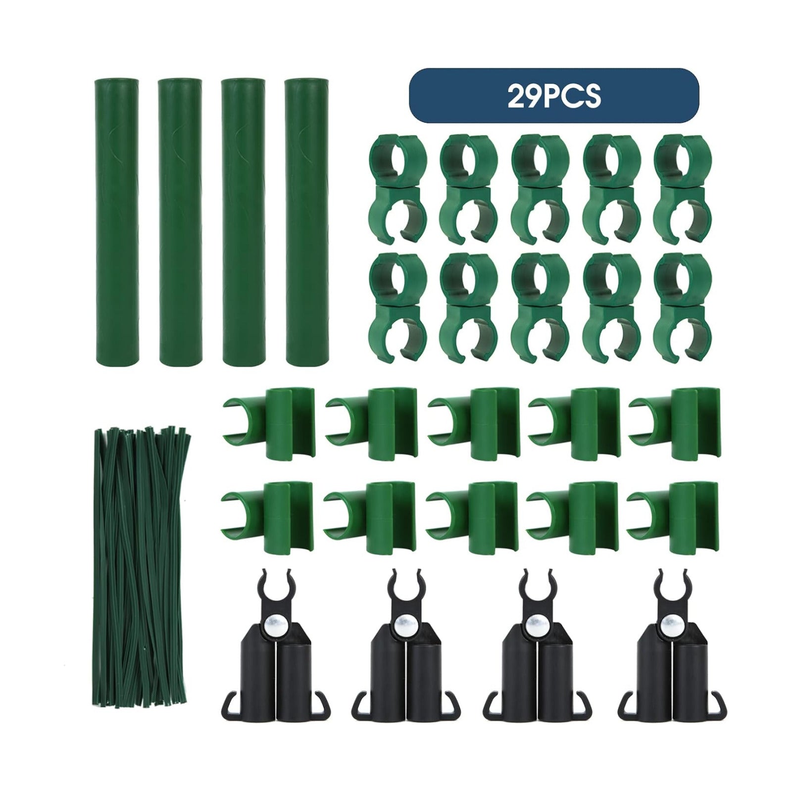 Adjustable Plant Trellis Connectors, Plastic Garden Stakes Clips for 0.78 inch Diameter Poles Connecting Joints for
